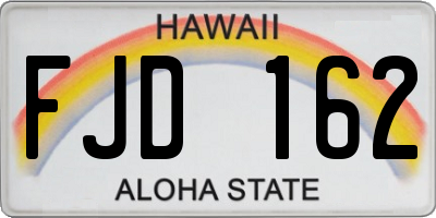 HI license plate FJD162