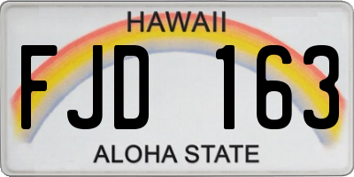 HI license plate FJD163