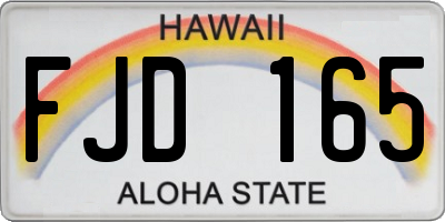 HI license plate FJD165