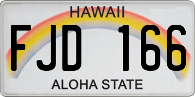 HI license plate FJD166