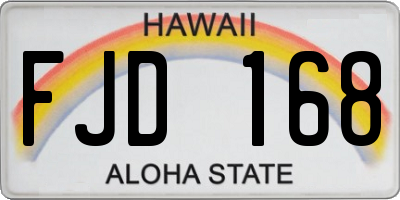HI license plate FJD168