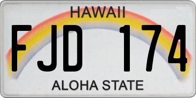HI license plate FJD174