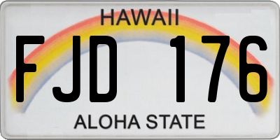 HI license plate FJD176