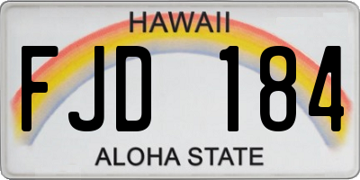 HI license plate FJD184