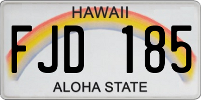 HI license plate FJD185