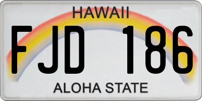 HI license plate FJD186
