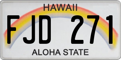 HI license plate FJD271