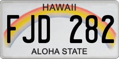 HI license plate FJD282
