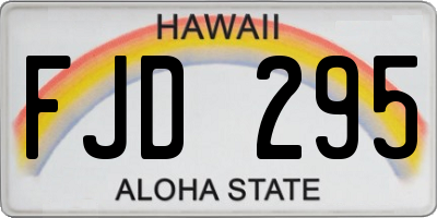 HI license plate FJD295