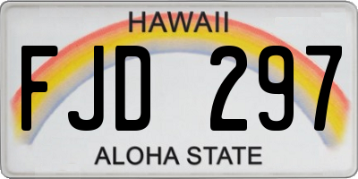 HI license plate FJD297