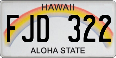 HI license plate FJD322