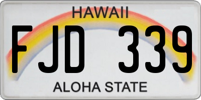 HI license plate FJD339