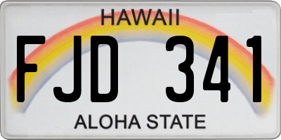HI license plate FJD341