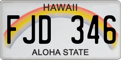 HI license plate FJD346