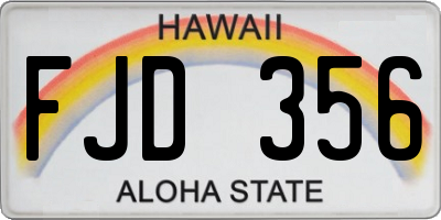 HI license plate FJD356