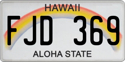 HI license plate FJD369