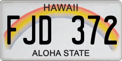 HI license plate FJD372