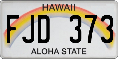 HI license plate FJD373