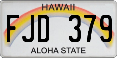 HI license plate FJD379