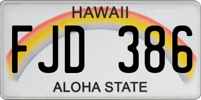 HI license plate FJD386