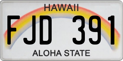 HI license plate FJD391