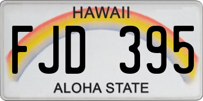 HI license plate FJD395