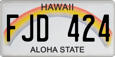 HI license plate FJD424
