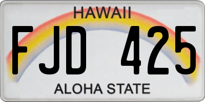HI license plate FJD425