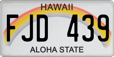 HI license plate FJD439