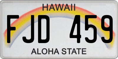 HI license plate FJD459