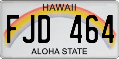 HI license plate FJD464