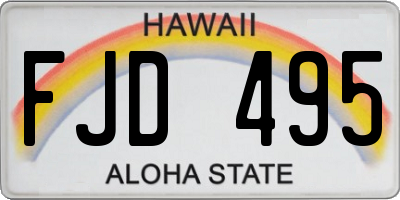 HI license plate FJD495