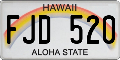 HI license plate FJD520