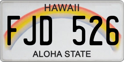 HI license plate FJD526