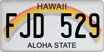 HI license plate FJD529