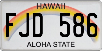 HI license plate FJD586