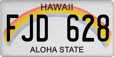 HI license plate FJD628