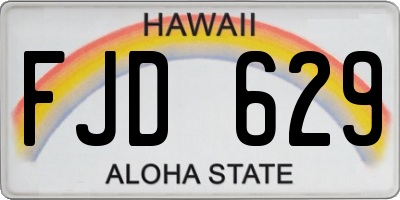 HI license plate FJD629