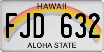 HI license plate FJD632