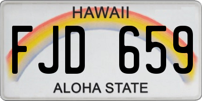 HI license plate FJD659