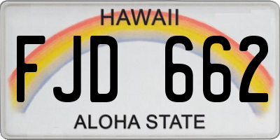 HI license plate FJD662