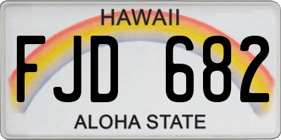 HI license plate FJD682