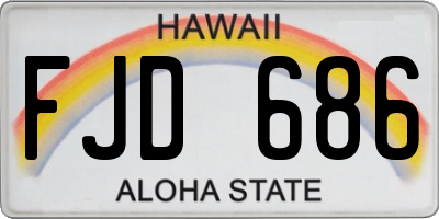 HI license plate FJD686