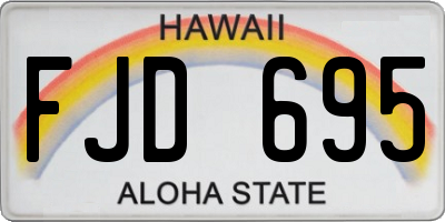 HI license plate FJD695