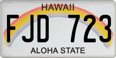 HI license plate FJD723