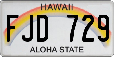 HI license plate FJD729