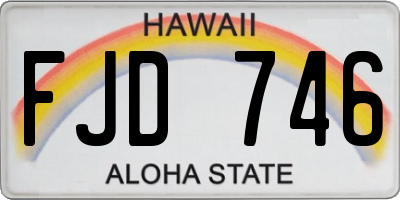 HI license plate FJD746