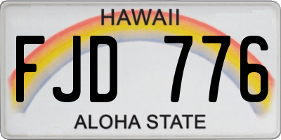 HI license plate FJD776