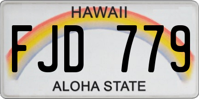 HI license plate FJD779