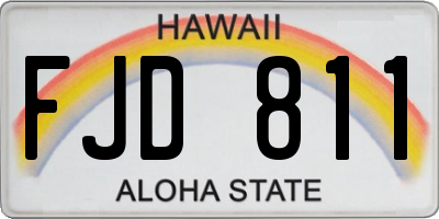 HI license plate FJD811
